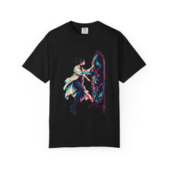 Mirror Swap Tee large front print on a Black Comfort Colors 1717 tee