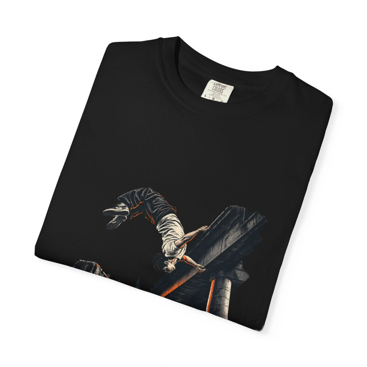 Backflip Tee folded front print detail
