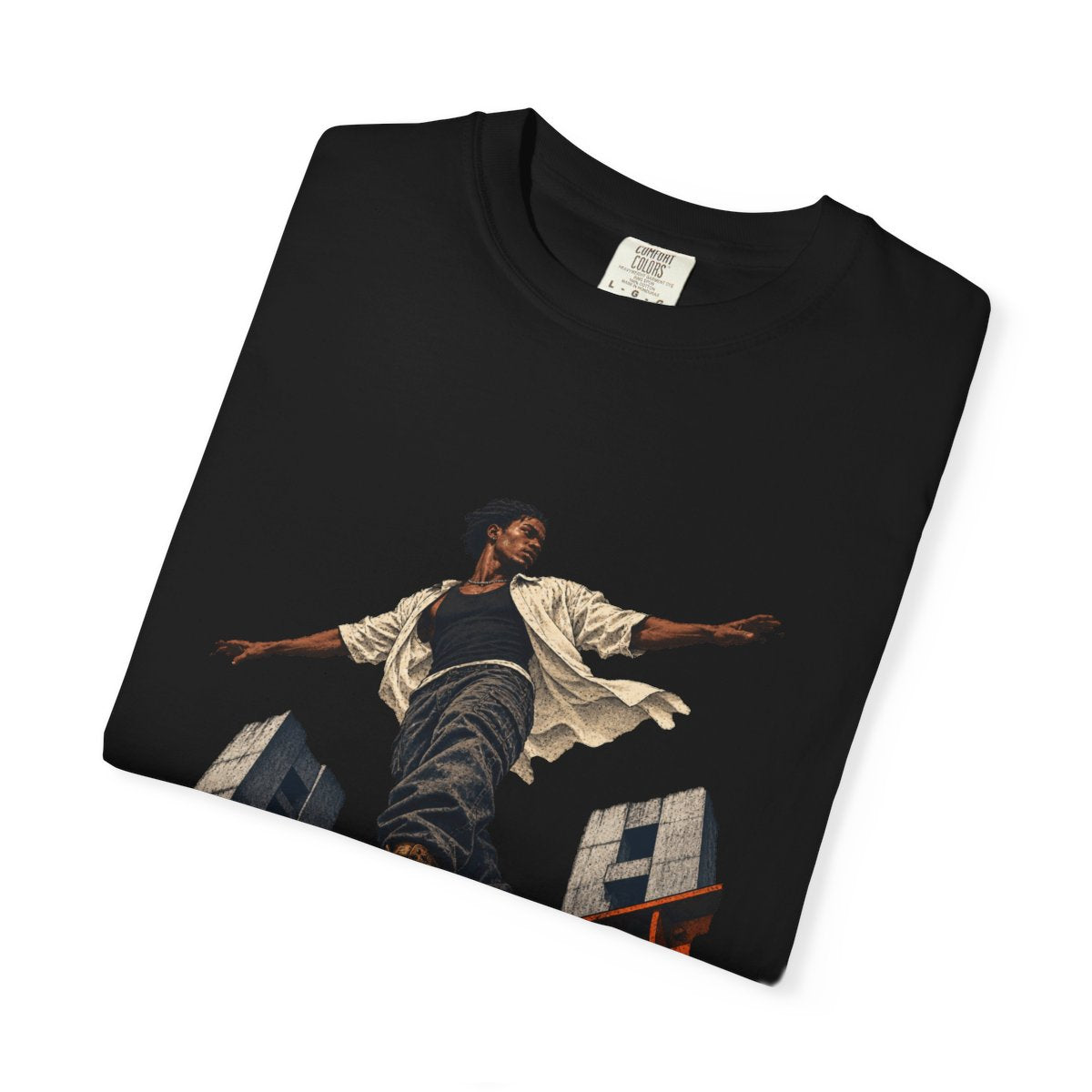 Beam Walker Tee folded front print detail