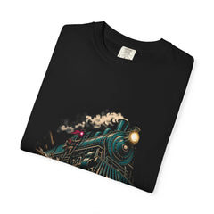 Runaway Train Tee folded front print detail