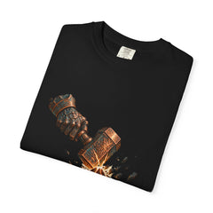 Mountain Hammer Tee folded front print detail