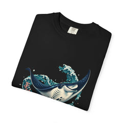 Manta Vortex Tee folded front print detail