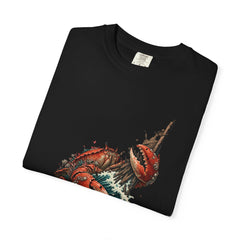 Wreck Crab Tee folded front print detail