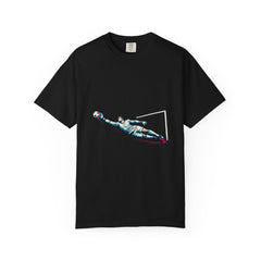 Keeper's Reach Tee large front print on a Black Comfort Colors 1717 tee