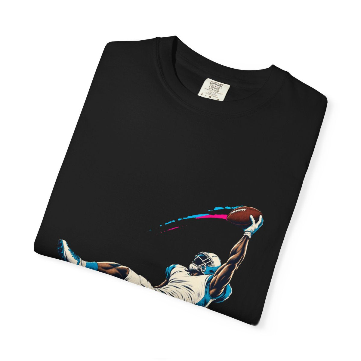One-Hand Catch Tee folded front print detail