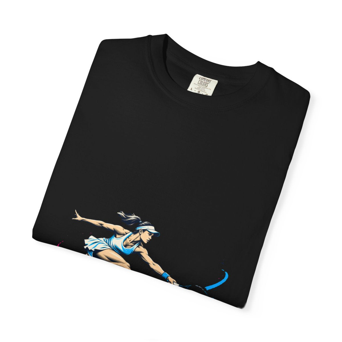 Passing Shot Tee folded front print detail