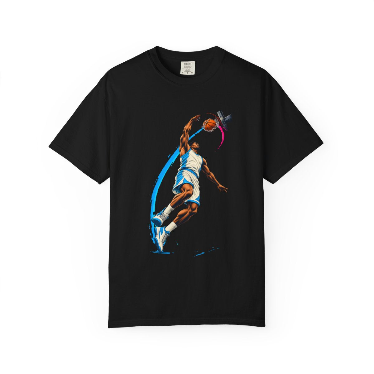 Rim Rattler Tee large front print on a Black Comfort Colors 1717 tee