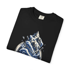 Snow Globe Escape Tee folded front print detail