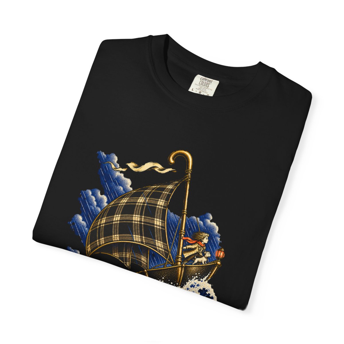 Umbrella Armada Tee folded front print detail