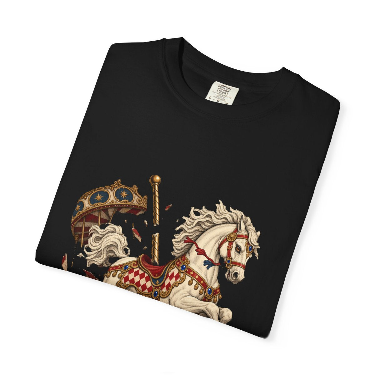 Carousel Runaway Tee folded front print detail
