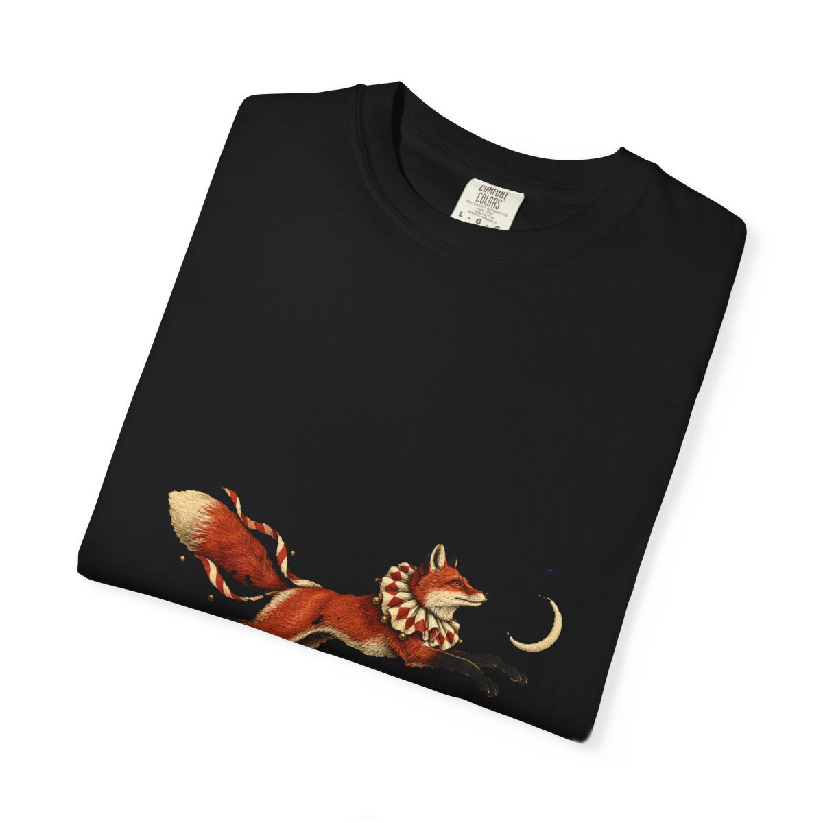 Tightrope Fox Tee folded front print detail