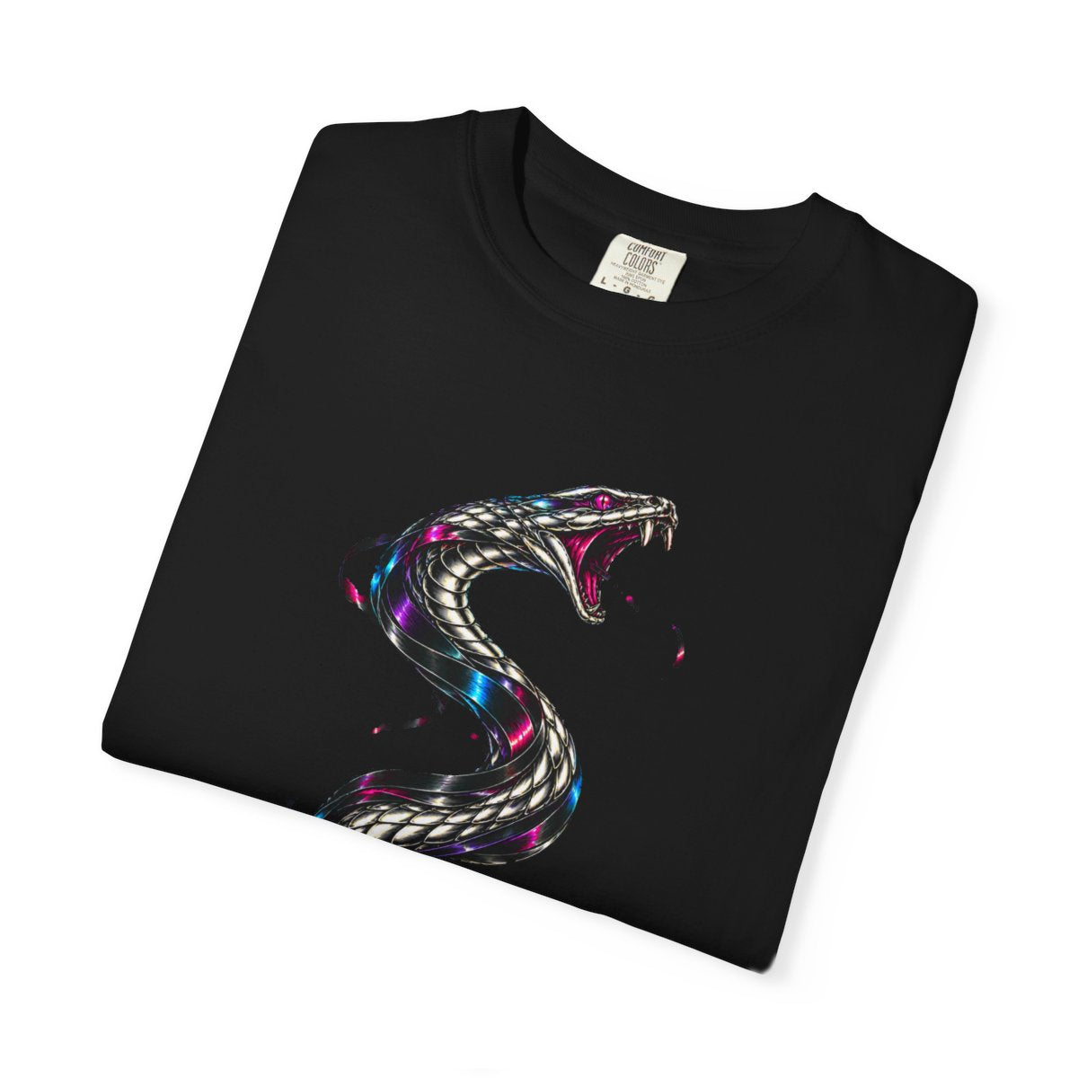 Cassette Cobra Tee folded front print detail