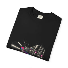 Vinyl Express Tee folded front print detail