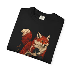 Ember Fox Tee folded front print detail