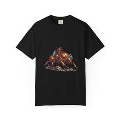 Beetle Pilot Tee large front print on a Black Comfort Colors 1717 tee