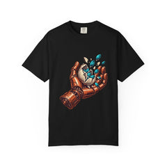 Catch the Spores Tee large front print on a Black Comfort Colors 1717 tee