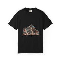 Glasshouse Breakout Tee large front print on a Black Comfort Colors 1717 tee