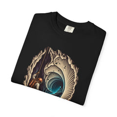 The Gill Chamber Tee folded front print detail