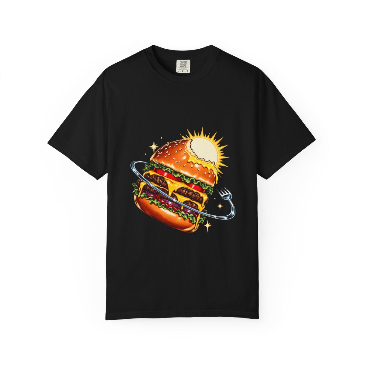Bite the Eclipse Tee large front print on a Black Comfort Colors 1717 tee