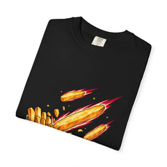 Fries from Space Tee folded front print detail
