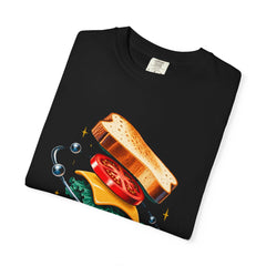 Satellite Sandwich Tee folded front print detail