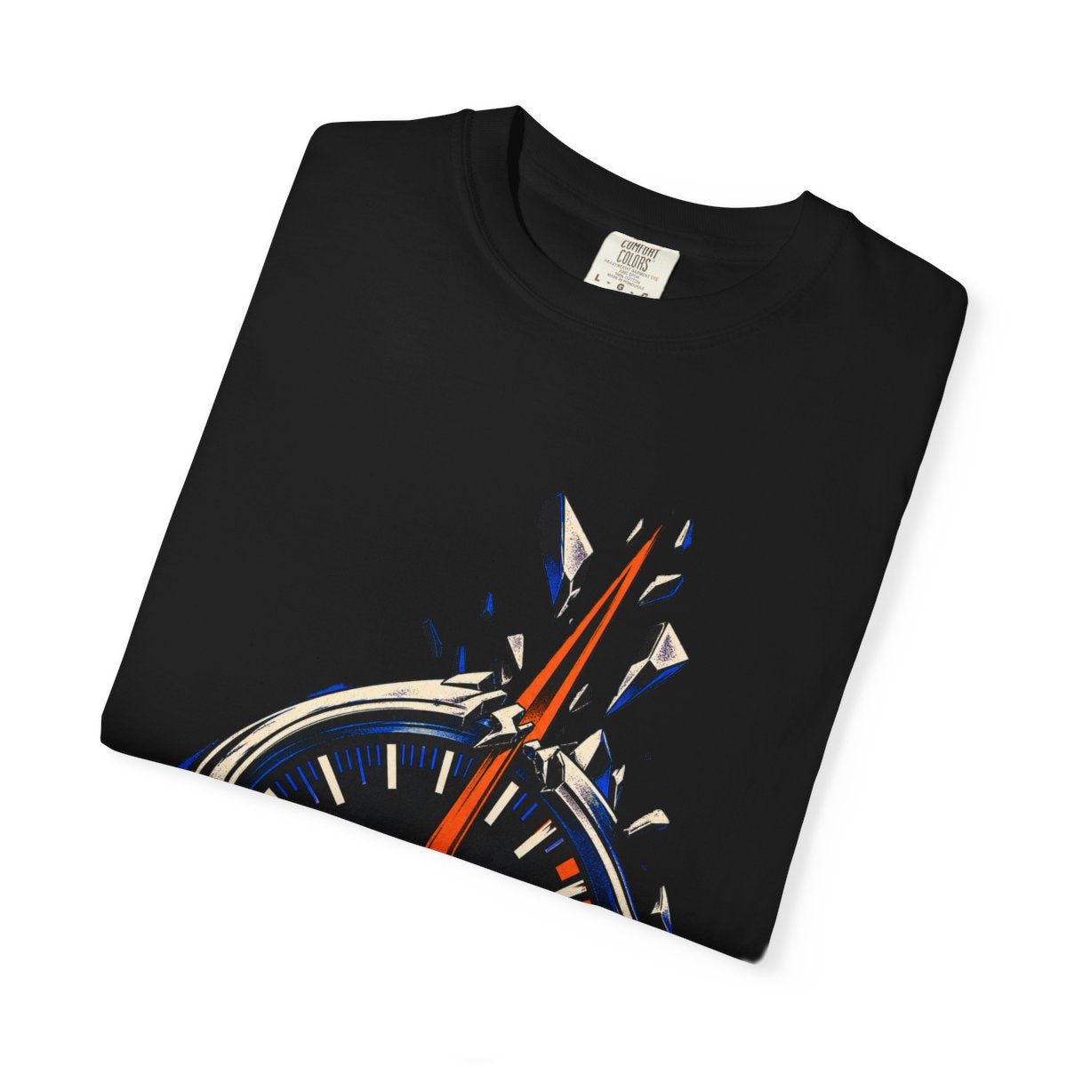 Break the Gauge Tee folded front print detail