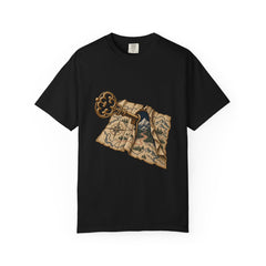 Key to Elsewhere Tee large front print on a Black Comfort Colors 1717 tee