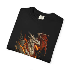 Bell Dragon Tee folded front print detail