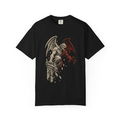 Gargoyle Unbound Tee large front print on a Black Comfort Colors 1717 tee