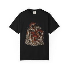 Temple Hydra Tee large front print on a Black Comfort Colors 1717 tee