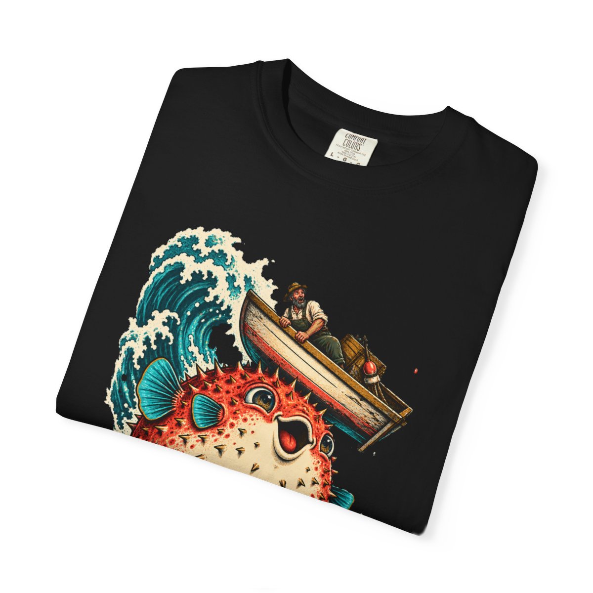 Puffer Lift Tee folded front print detail