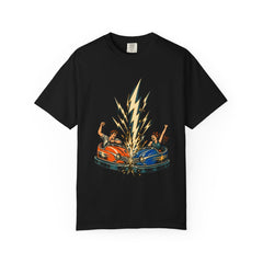 Bumper Bolt Tee large front print on a Black Comfort Colors 1717 tee