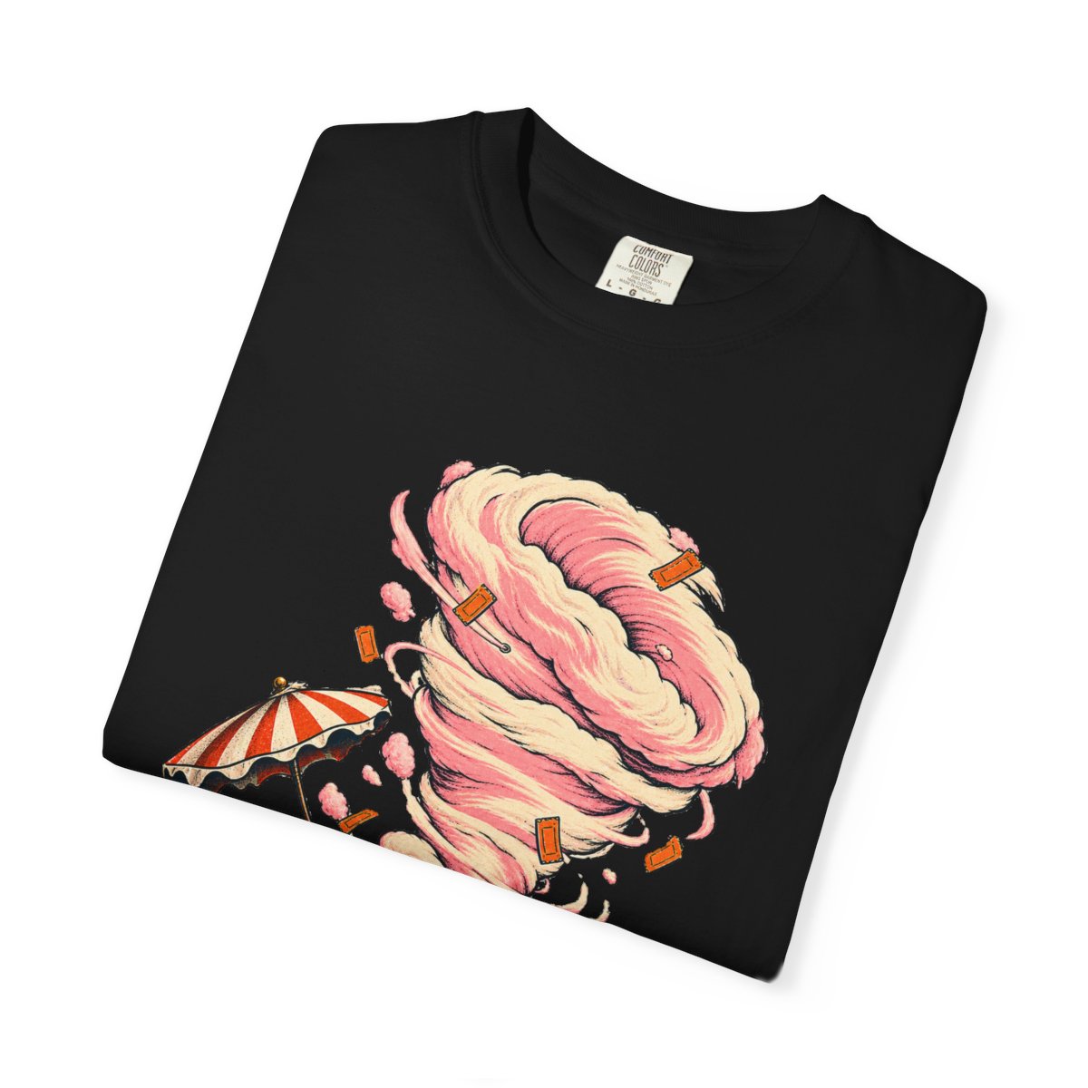 Candy Cyclone Tee folded front print detail