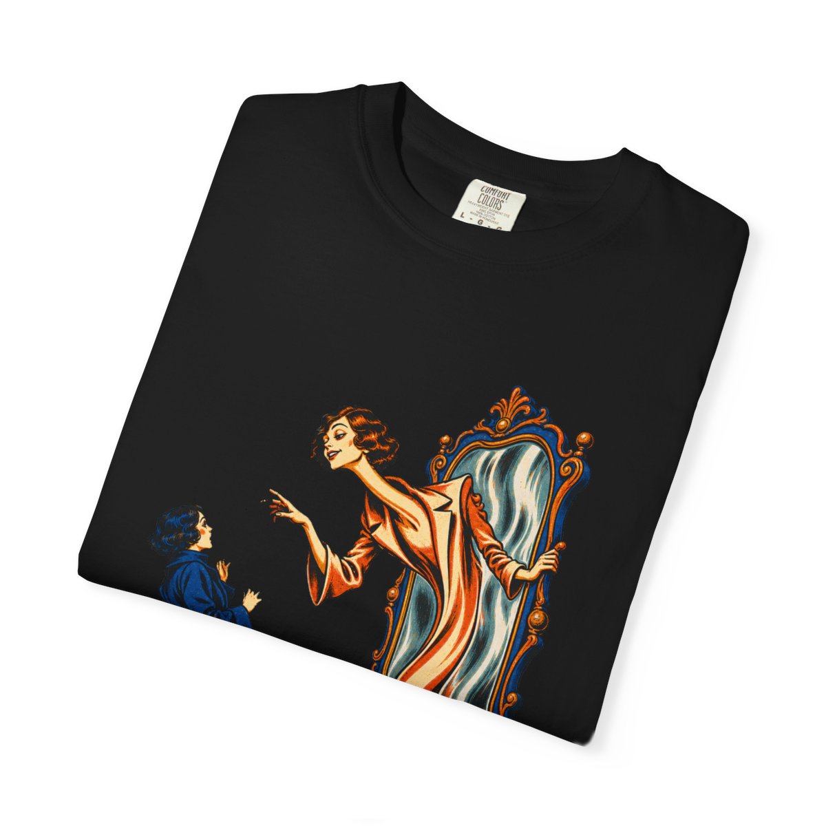 Mirror Twin Tee folded front print detail
