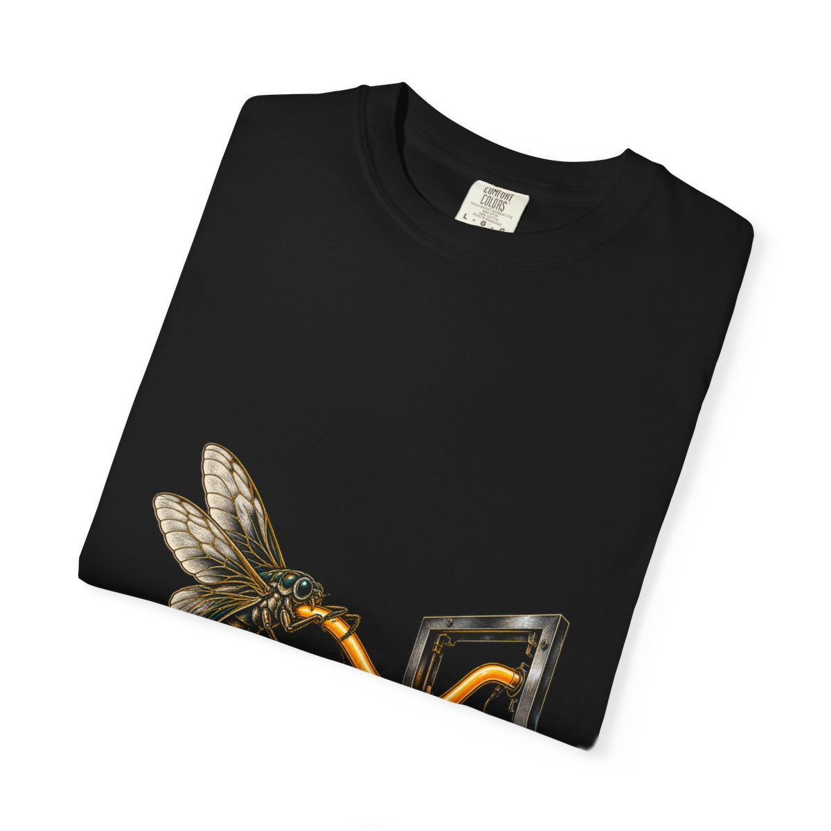 Neon Peel Tee folded front print detail