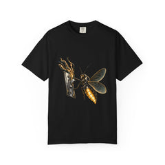 Switch Spark Tee large front print on a Black Comfort Colors 1717 tee