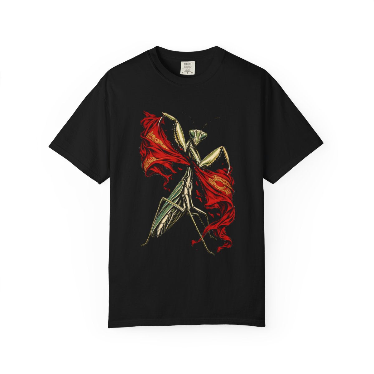 Cut the Banner Tee large front print on a Black Comfort Colors 1717 tee