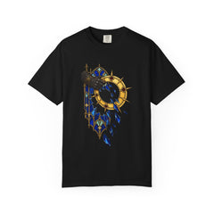 Halo Heist Tee large front print on a Black Comfort Colors 1717 tee