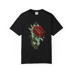 Ruby Rose Tee large front print on a Black Comfort Colors 1717 tee