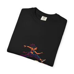 Crosswalk Leap Tee folded front print detail