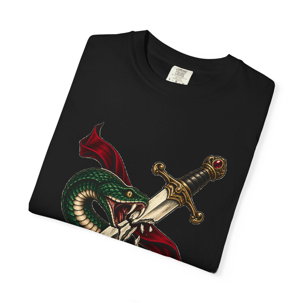 Blade Kiss Tee folded front print detail