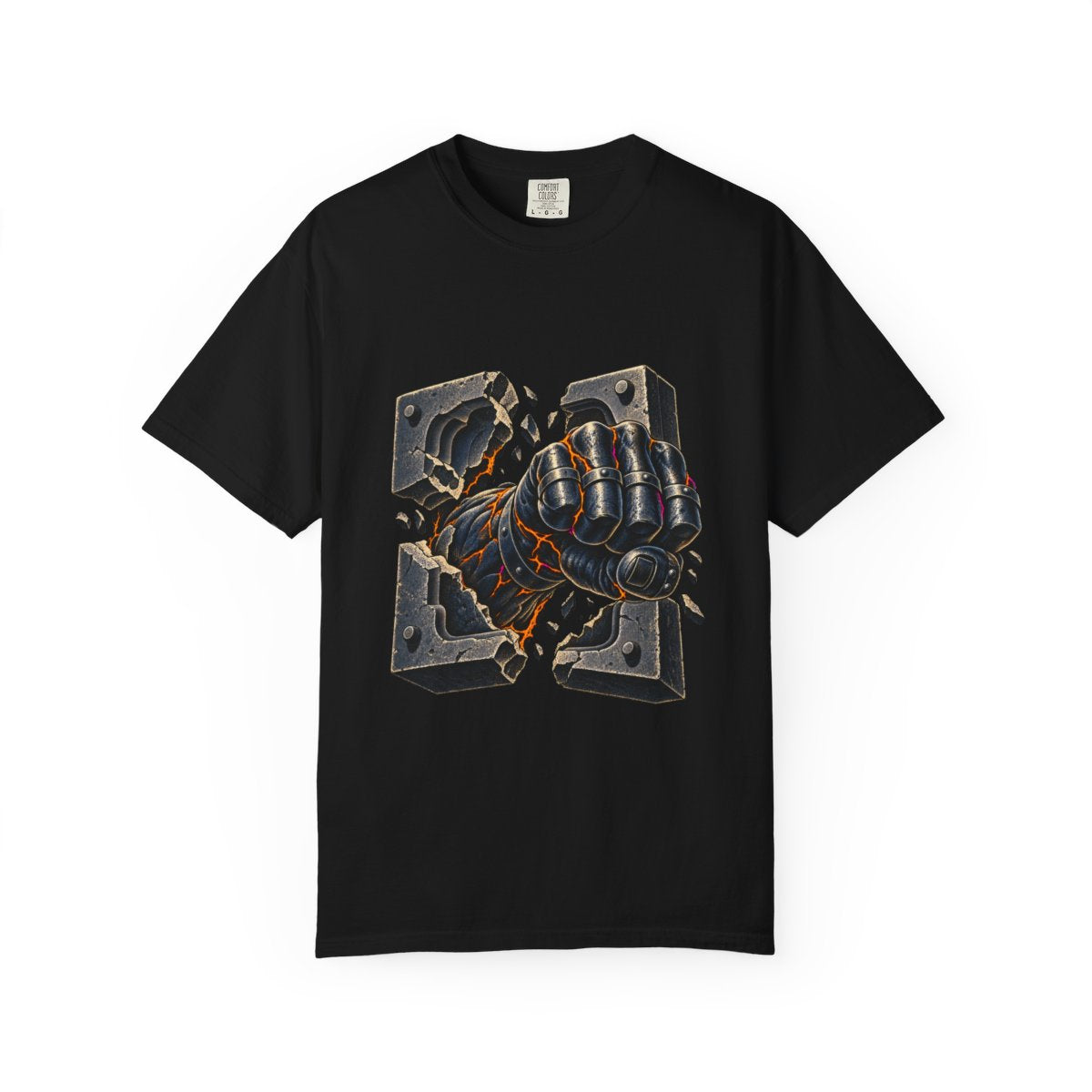 Break the Mold Tee large front print on a Black Comfort Colors 1717 tee