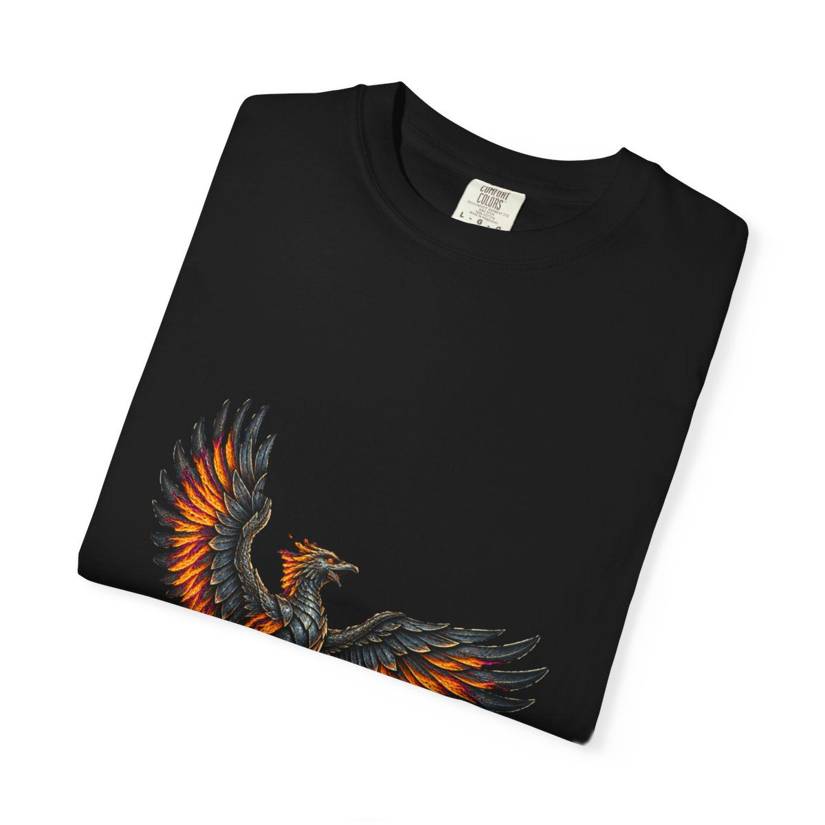 Iron Phoenix Tee folded front print detail
