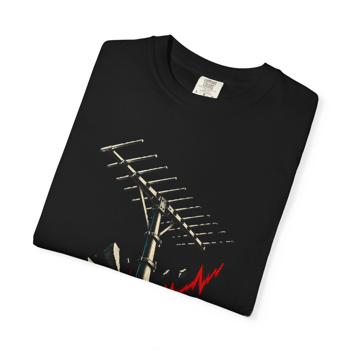 Antenna Uprising Tee folded front print detail