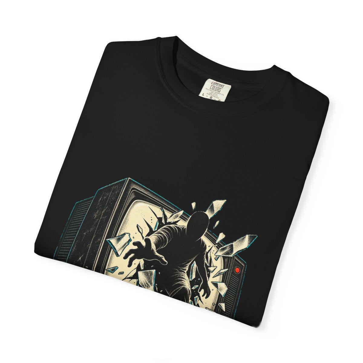 Glass Exit Tee folded front print detail