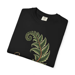 Compass Fern Tee folded front print detail