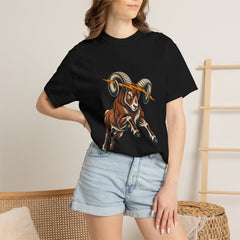 Bighorn Bolt Tee worn Printify context view on a Black Comfort Colors 1717 tee