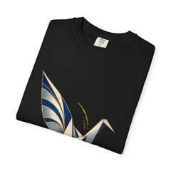 Paper Crane Tee folded front print detail