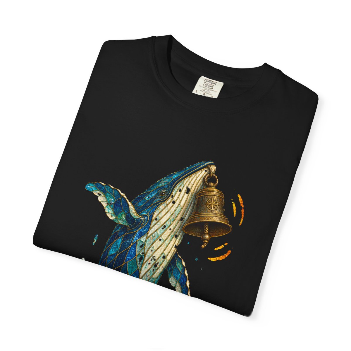 Bell Whale Tee folded front print detail