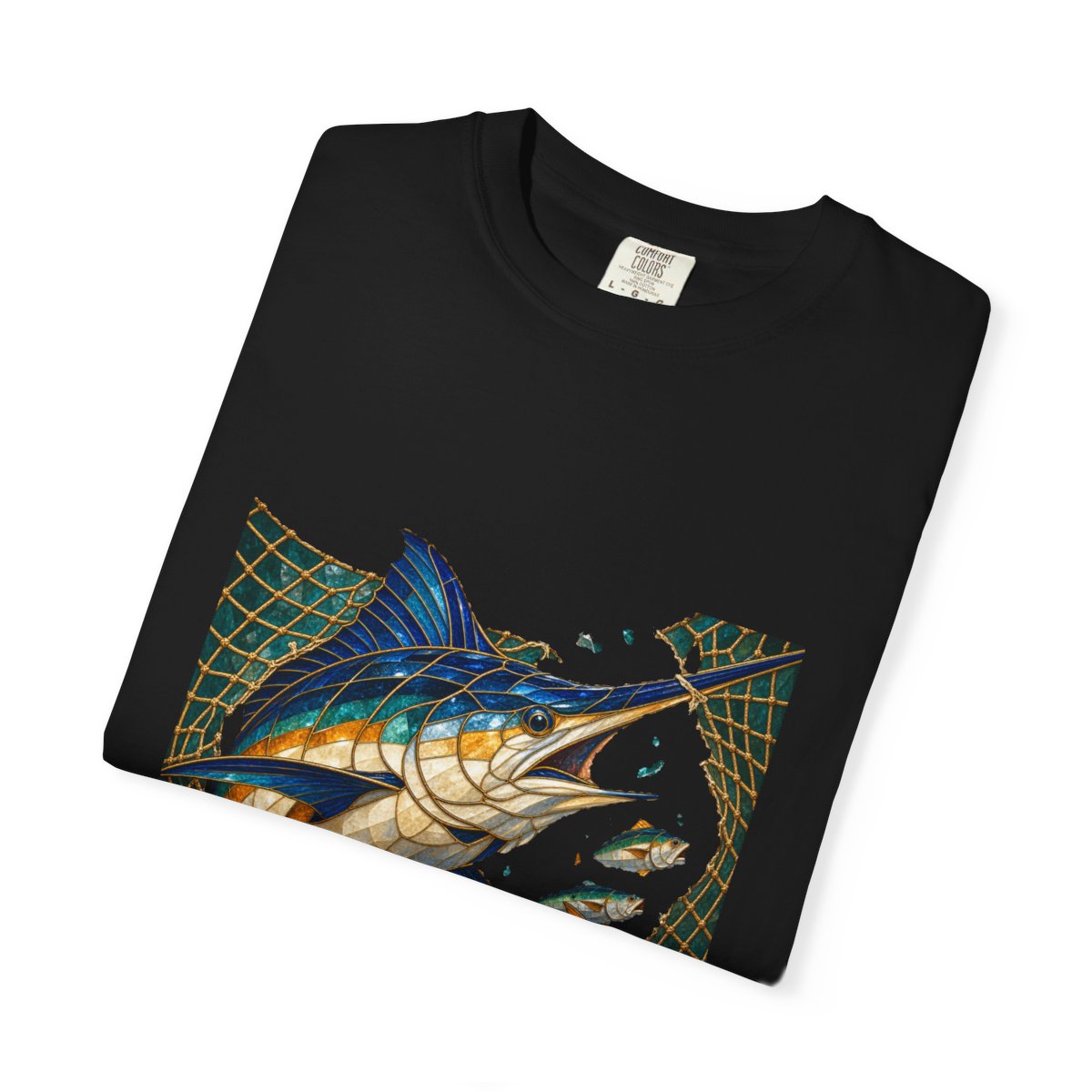 Net Cutter Tee folded front print detail